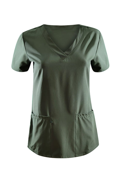 Olive Green V-neck