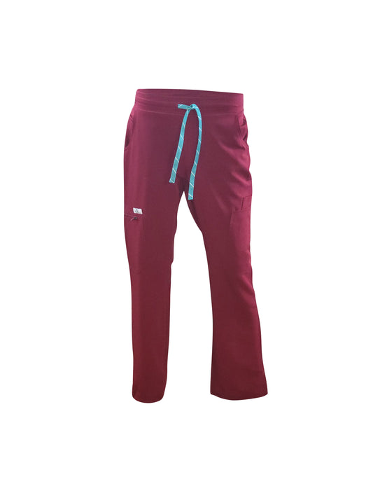 Burgundy Straight Leg Pants